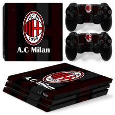 PS4 Pro skin til konsol og to controllere. AC Milan. Sort.