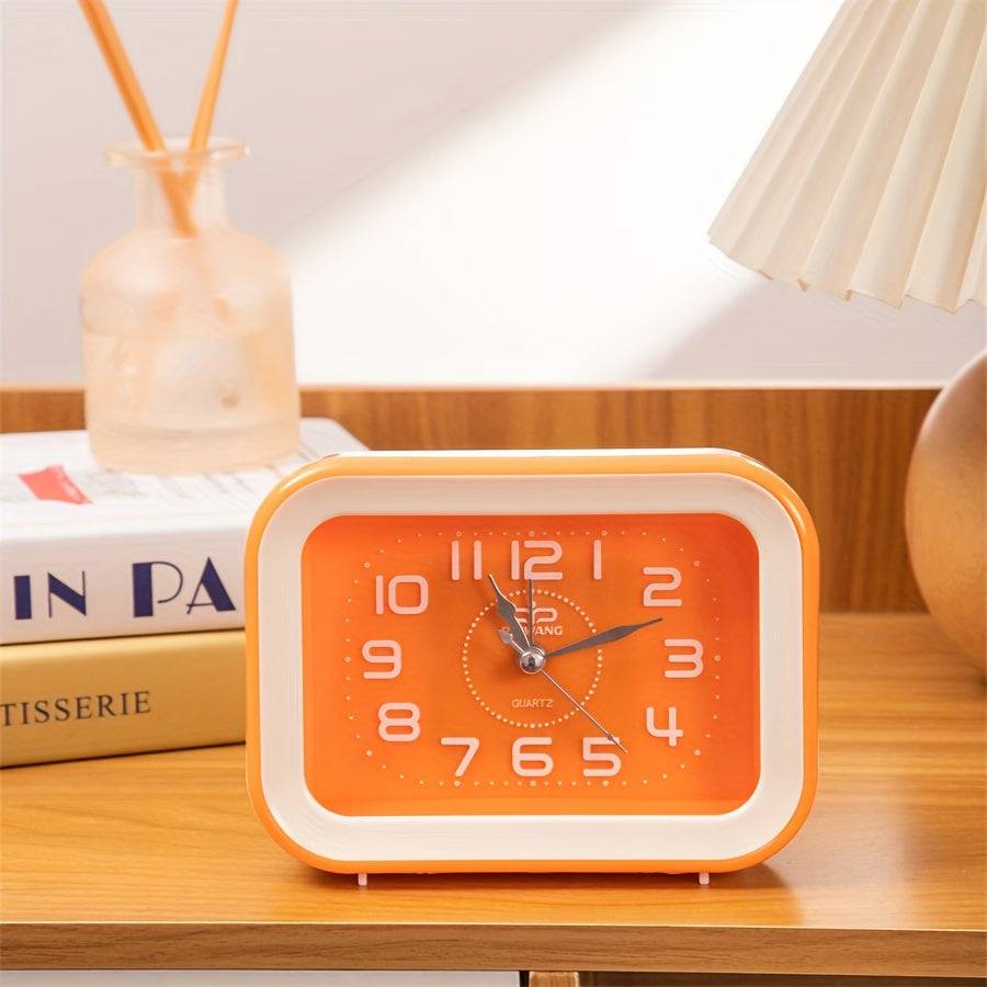 TimeCharm Klocka - Retro Färgglad Väckarklocka med Design - Orange