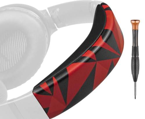 SOULWIT ersättnings huvudband set, pannband huvudbygel kudde för Bose QC35 & QuietComfort 35 II (QC35 ii) hörlurar, enkel DIY-installation ersättande Pannbandsplatta Kuddar-Röd Storm