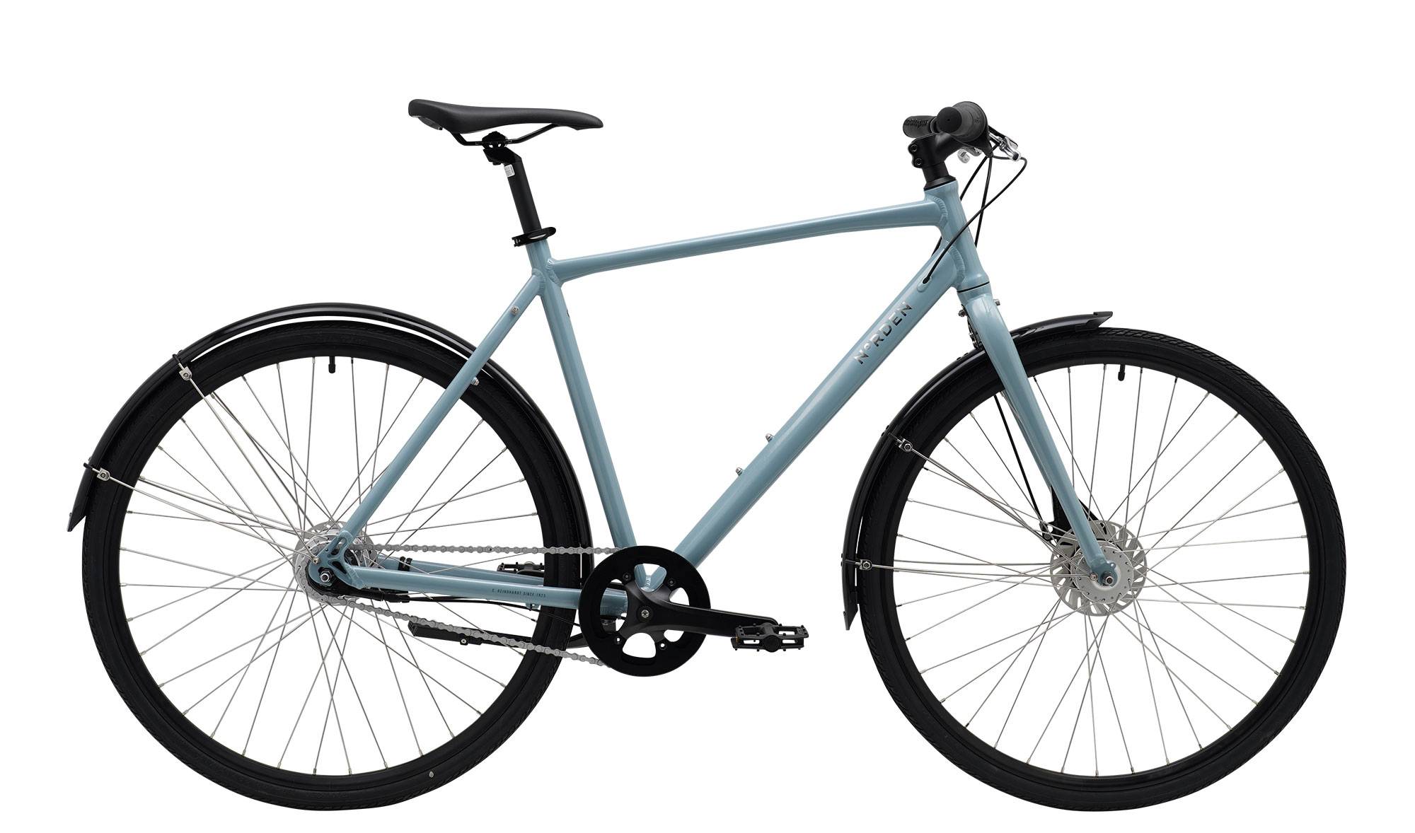 Norden Vik C7.7 Fjord - Rullebremser - 59 Cm Citybike Herre - Blå