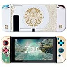 CHIKIXSON Zelda Switchfodral, Switch Skyddsfodral Zelda Tears of The Kingdom, Hårt skal Switch Tillbehör Fodral för Joy-Con och konsol