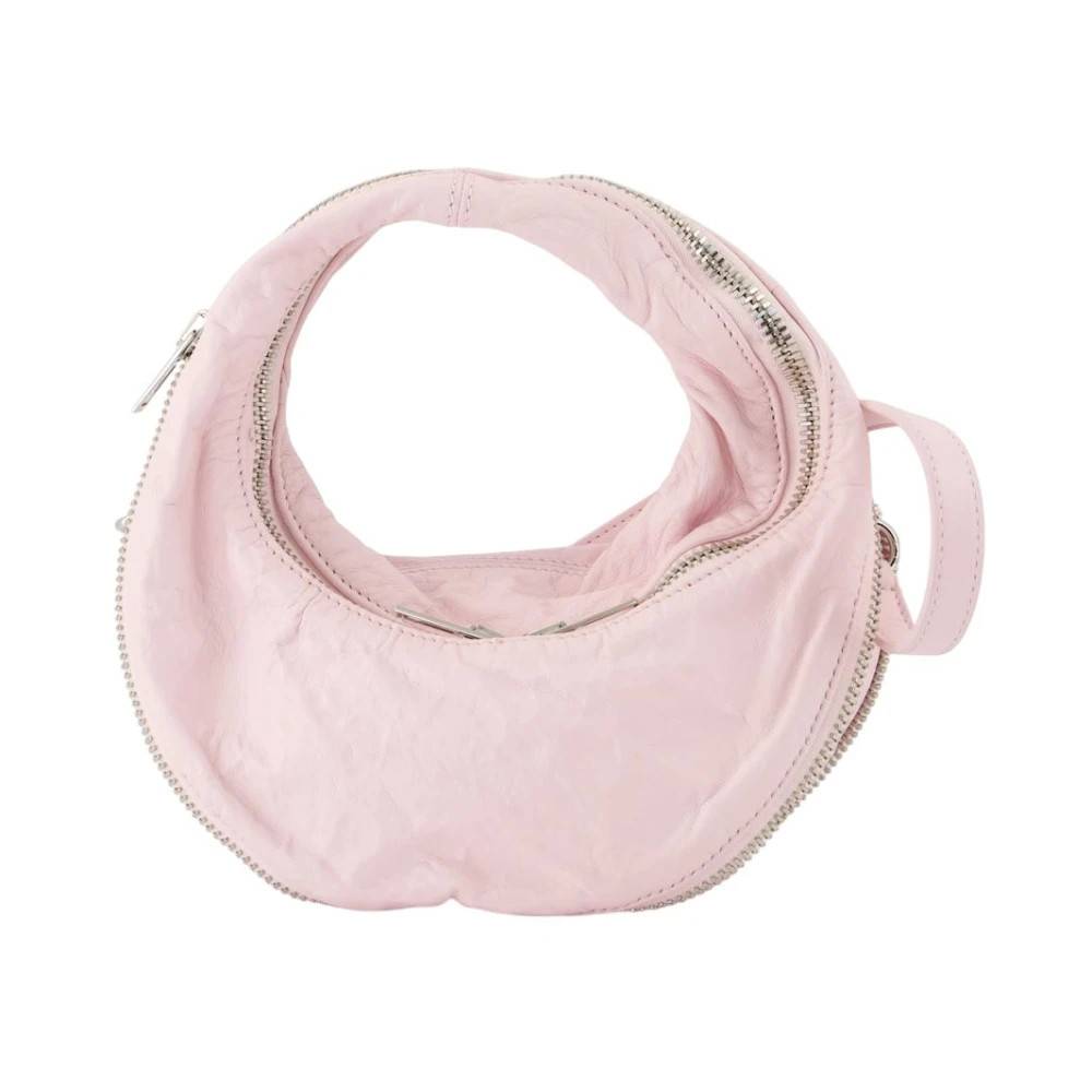 Alexander Wang Rosa Læder Mini Crossbody Taske - Tasker - Dame - Lyserød - ONE SIZE - Læder