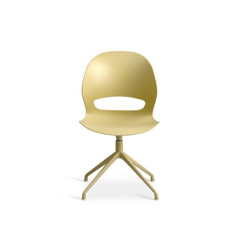 Linea Mustard Spisebordsstol med Mustard drejestel