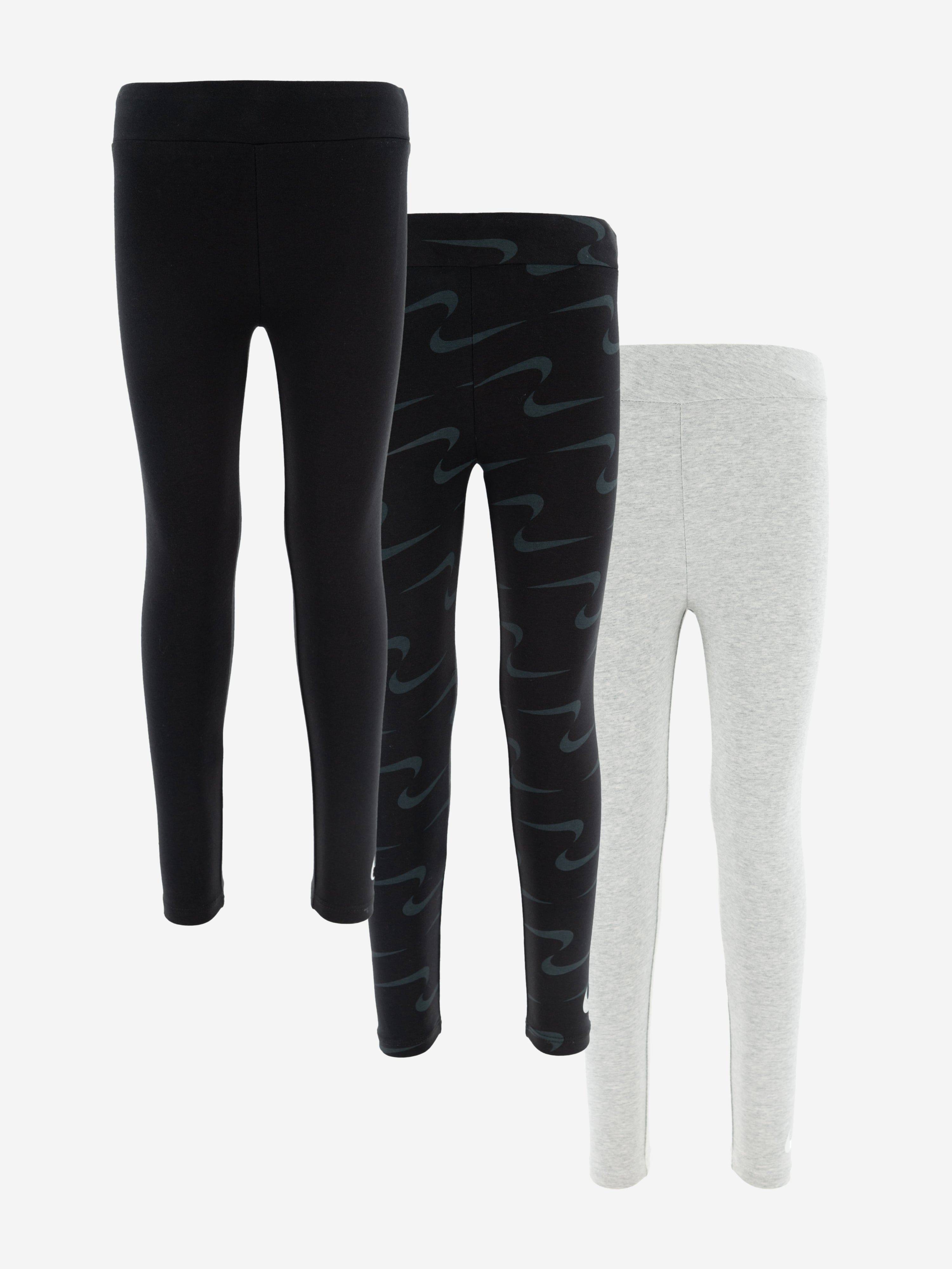 Nike Girls 3 Pack Legging Set in Black - Black / 4 - 5 Yrs (4 - 5 Yrs)