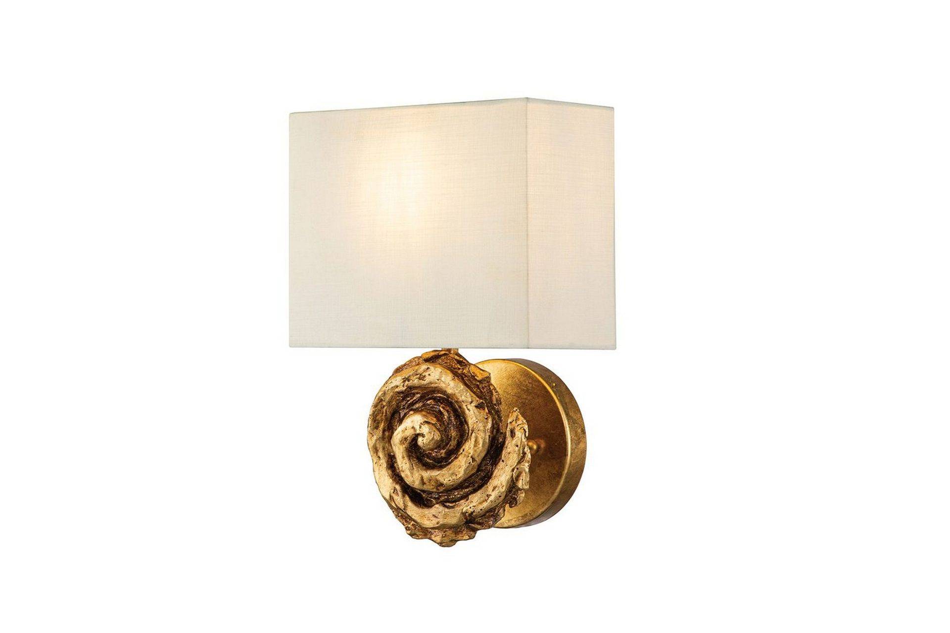 Vägglampa Flambeau Swirl Guld Blad - Guld Blad Sänglampa vägg