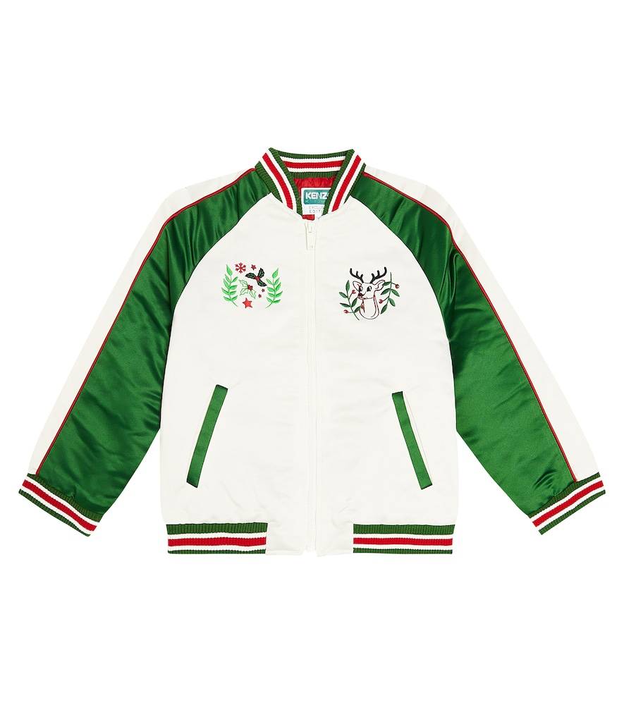 Kenzo Kids Embroidered varsity jacket