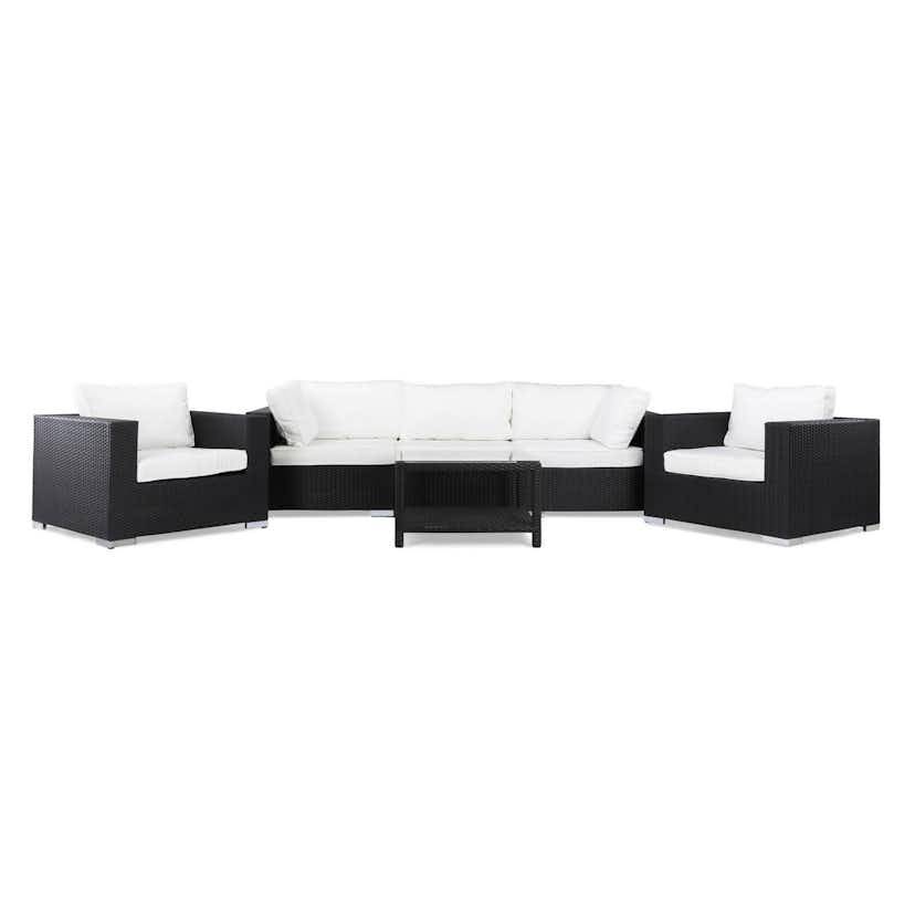 Loungegrupp Comfort Garden Bahamas 3-sits med 2 Fåtöljer och Bord 75x75 Utomhus