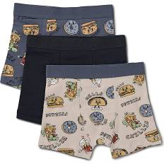 VRS børne 3-pak boxershorts str. 98/104 - beige/blå (På lager i butik)