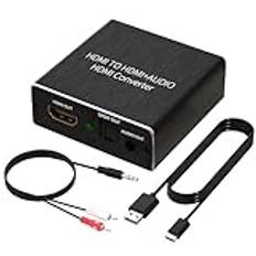 4K HDMI Audio Extractor Converter Converter, Ozvavzk HDMI till SPDIF Converter | HDMI till HDMI och Optisk SPDIF med 3,5 mm stereostöd 3D, 1080p