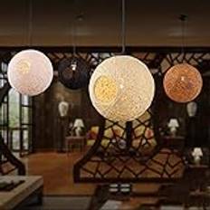 Light Lamp UK Chandelier Nordic Simple Living Room Restaurant Bar Coffee Shop Bedroom Lighting Yarn Rattan Ball Chandelier Lamps (Size : 15CM),Colour:60cm (Color : 30cm)