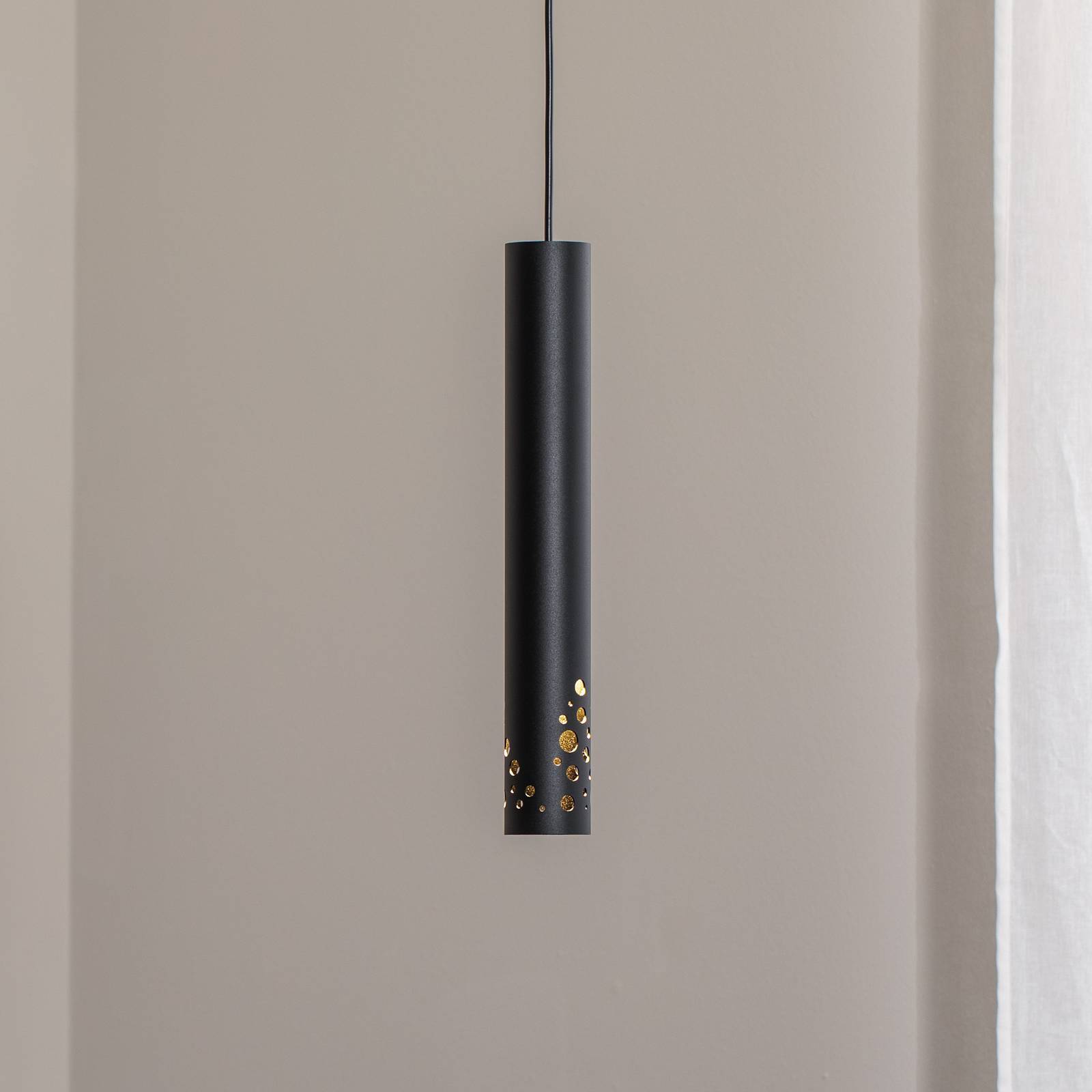Hänglampa Tibia Luminex, dimbar, Svart, Vardagsrum / matsal, Metall, Pendellampa