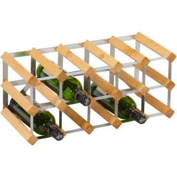 Vinställ Traditional Wine Rack Trä 15 flaskor