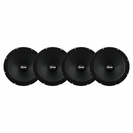 4-pack DS18 8PRO400MR-4, 8 tums midbas