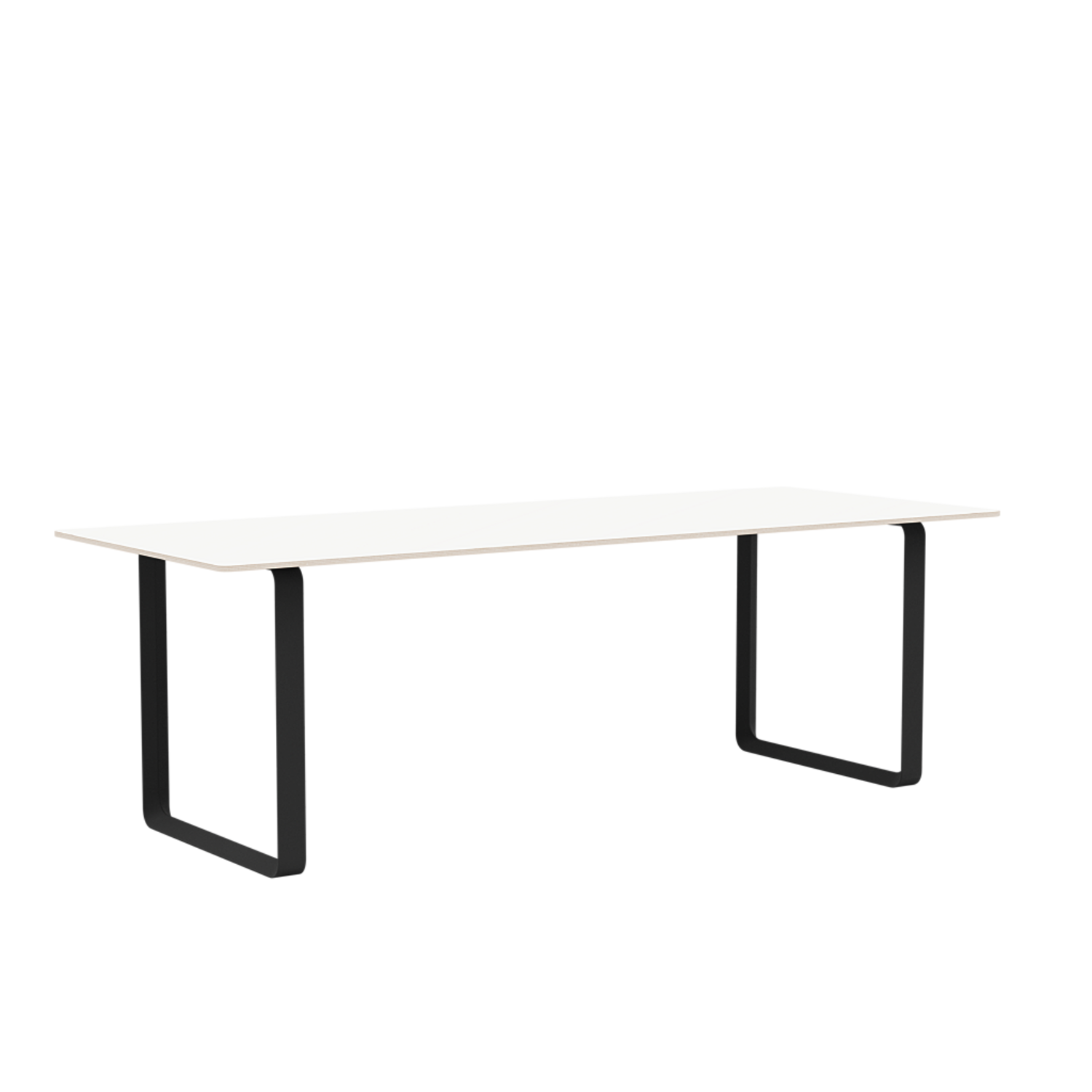 70/70 Bord fra Muuto 225 x 90 cm / White Laminate Plywood Anthracite Black - Jacobsen Plus