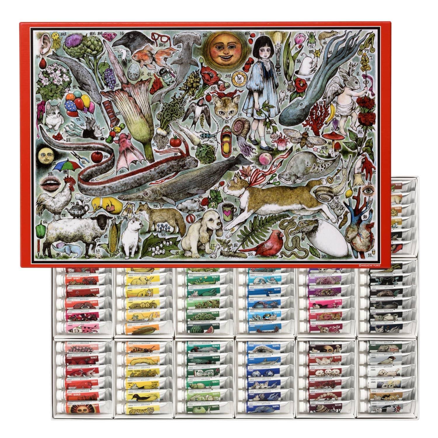 HOLBEIN Holbein Industries Yuko Higuchi x Holbein 2023 Collaboration Item Transparent Watercolor Paint 5ml 2 108 Color Set No. (083442)