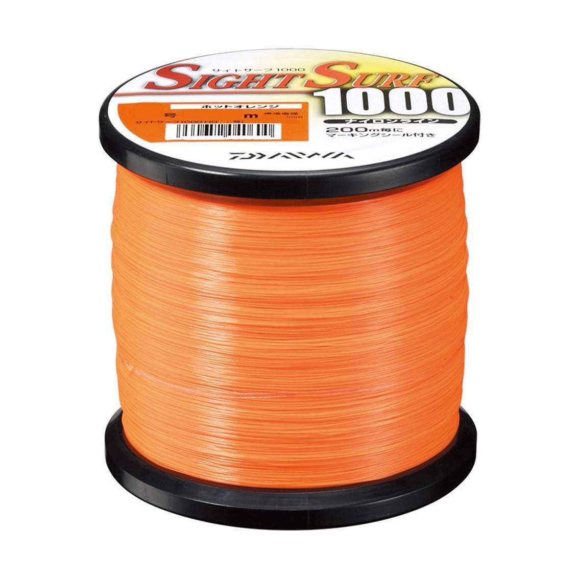 Daiwa Sight Surf 2 Nylon Line, Size 4, 1000m, Hot Orange
