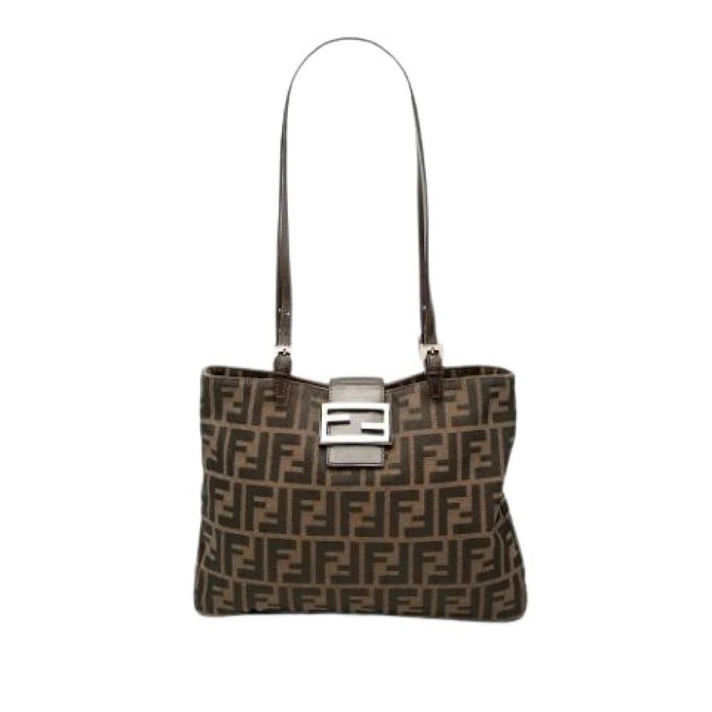 Fendi Vintage Pre-owned Canvas Skuldertaske - Vintage - Dame - Brun - ONE SIZE - Uld