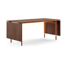 House of Finn Juhl Nyhavn Dining Table matbord med klaffar valnöt-orange stål