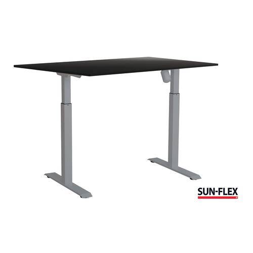 SUN-FLEX Bord II höj/sänk 140x80 grå/svart