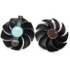 [Grafikkortsfläkt] NY 95 mm 6 PIN FD10015M12D DC12V RX5700 XT GPU kylfläkt utbytes kompatibel med RX 5500 5600 5700XT PULSE kylfläkt perfektion (bladfärg: 2 st)