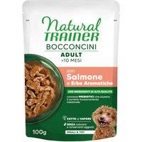 2 + 1 på köpet! 3 x 100 g / 400 g Natural Trainer våtfoder - Bocconcini Adult Small & Toy bitar i sås lax (3 x 100 g)