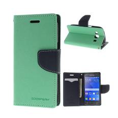 Mercury GOOSPERY Læder Etui Til Samsung Galaxy Ace 4 - Cyan