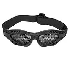 Tbest Mesh Goggles Airsoft, Tactical Safety Goggles, 53 mm, Airsoft, Mesh, Skyddsglasögon, Justerbar, Tillverkad av metall, Ögonskydd, med justerbar rem, Ersättning för Tactiq