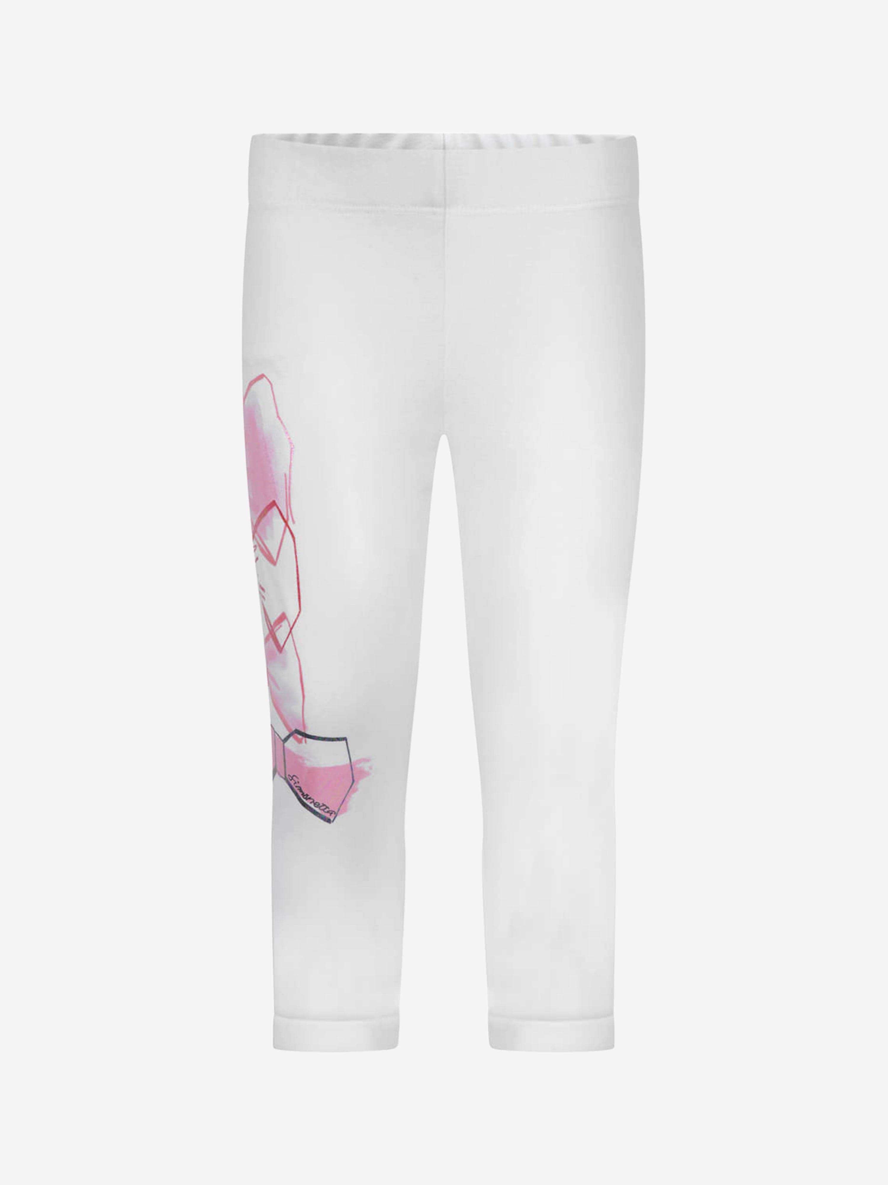 Simonetta Girls Bow Print Bottoms - White / 2 Yrs (2 Yrs)