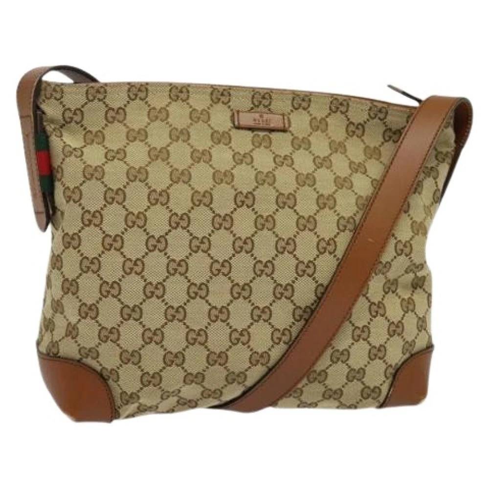Gucci Vintage Pre-owned Canvas gucci-tasker - Vintage - Dame - Beige - ONE SIZE - Tyl
