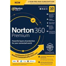 Norton 360 Premium 75GB - 10 Devices 1 Year - Norton Key EUROPE