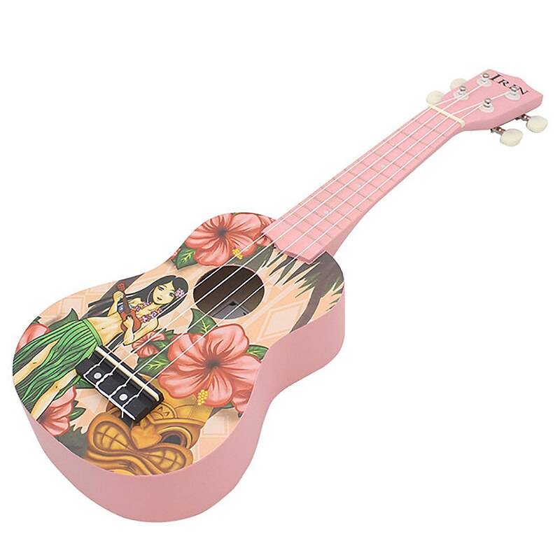 Irin 21 tum rosa sopran ukulele ukelele gitarr 4 strängar akustisk hawaiisk gitarr musikinstrument för flicka nybörjare