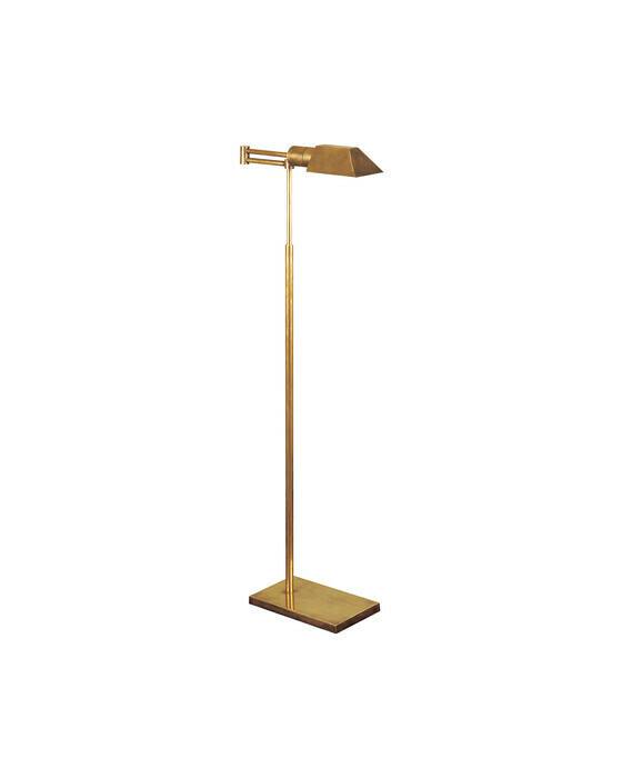 Studio Swing Arm Floor Lamp Antique Brass