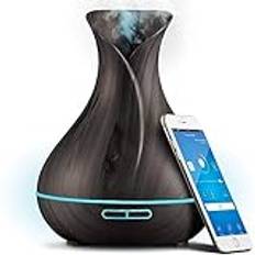 Alexa WiFi Essential Oil Diffuser, 400ml Smart Arom Diffuser Luftfuktare, Stöder APP och Röststyrning, 7 Färg-LED, Skapa Program, Timer-inställningar, Tyst (mörkare)