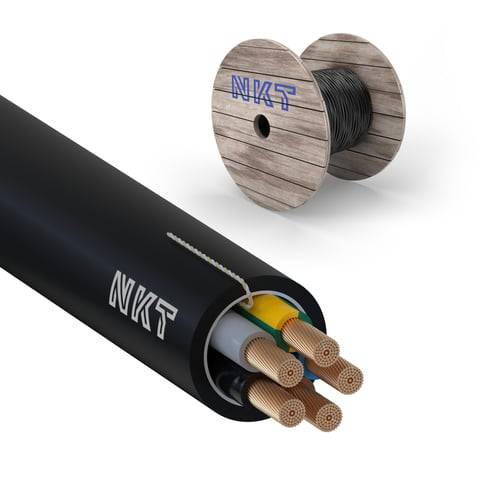 NKT RXQ XTRA Dca installationskabel 5G4, 1KV, sort, halogenfri