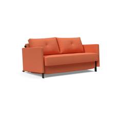 Cubed 02 Bäddsoffa 140 Armstöd | 581 Argus Rust - Orange, Röd (Klädda armstöd)