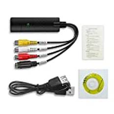 VHS to Digital Converter USB 2.0 Video Converter Audio Capture Card VHS Box VHS VCR TV to Digital Converter Support Win 7/8/10 JIANNI