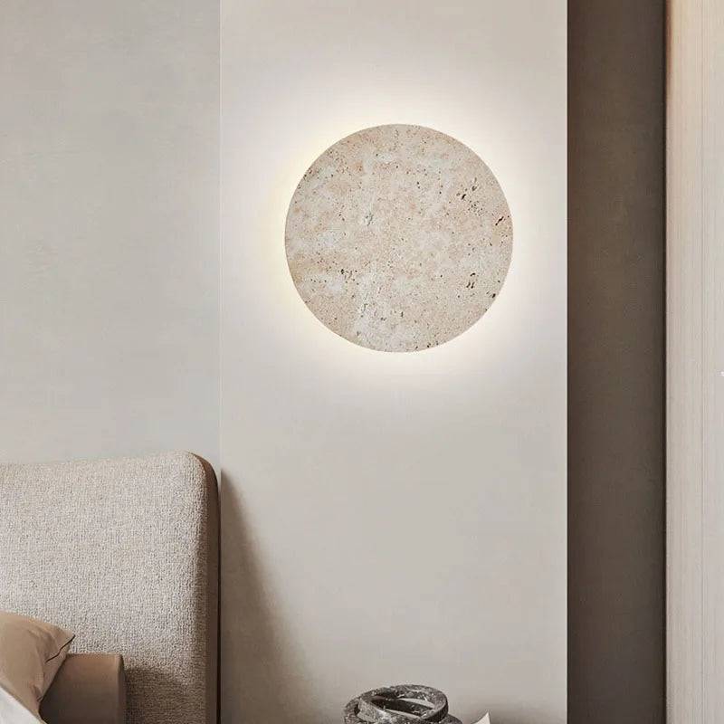 ZenGlow Vägglampa - Wabi-Sabi Minimalism för Din Vägg - 30 cm / Varm vit