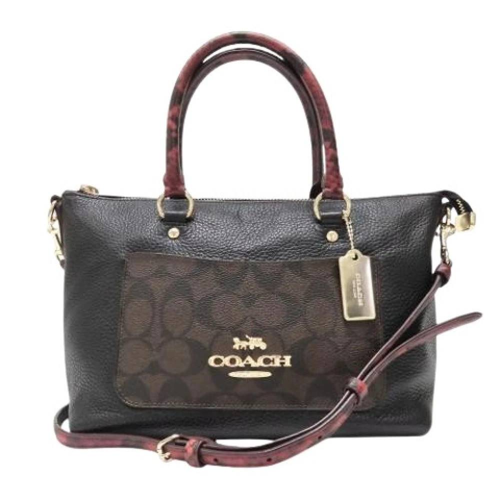 Coach Pre-owned Pre-owned Signature Handbag - Vintage - Dame - Flerfarvet - ONE SIZE - Læder