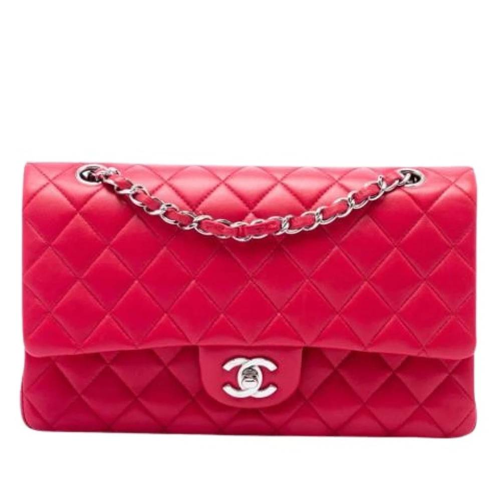 Chanel Vintage Pre-owned Classic Flap Skuldertaske - Vintage - Dame - Lyserød - ONE SIZE - Uld