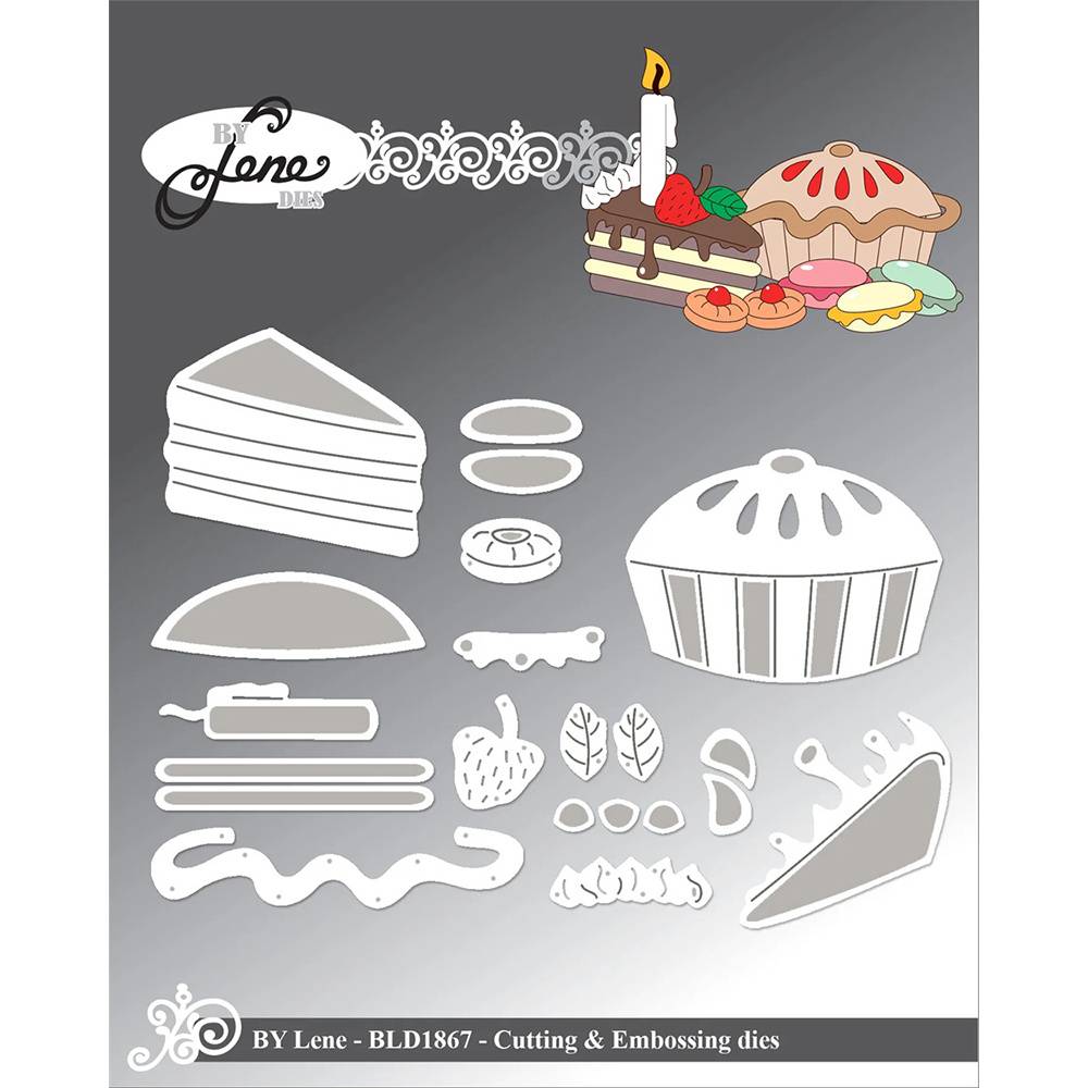 Birthday Cake Frame Metal Cutting Dies New by Lene Molds Scrapbook Diary Decoration Stencil Embossing Template DIY Greeting Card