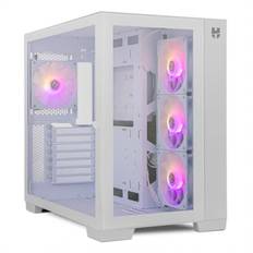 Nox NXHUMMERASTRAWH ATX Semi-tårn Kasse med 4 Hvide Ventilatorer