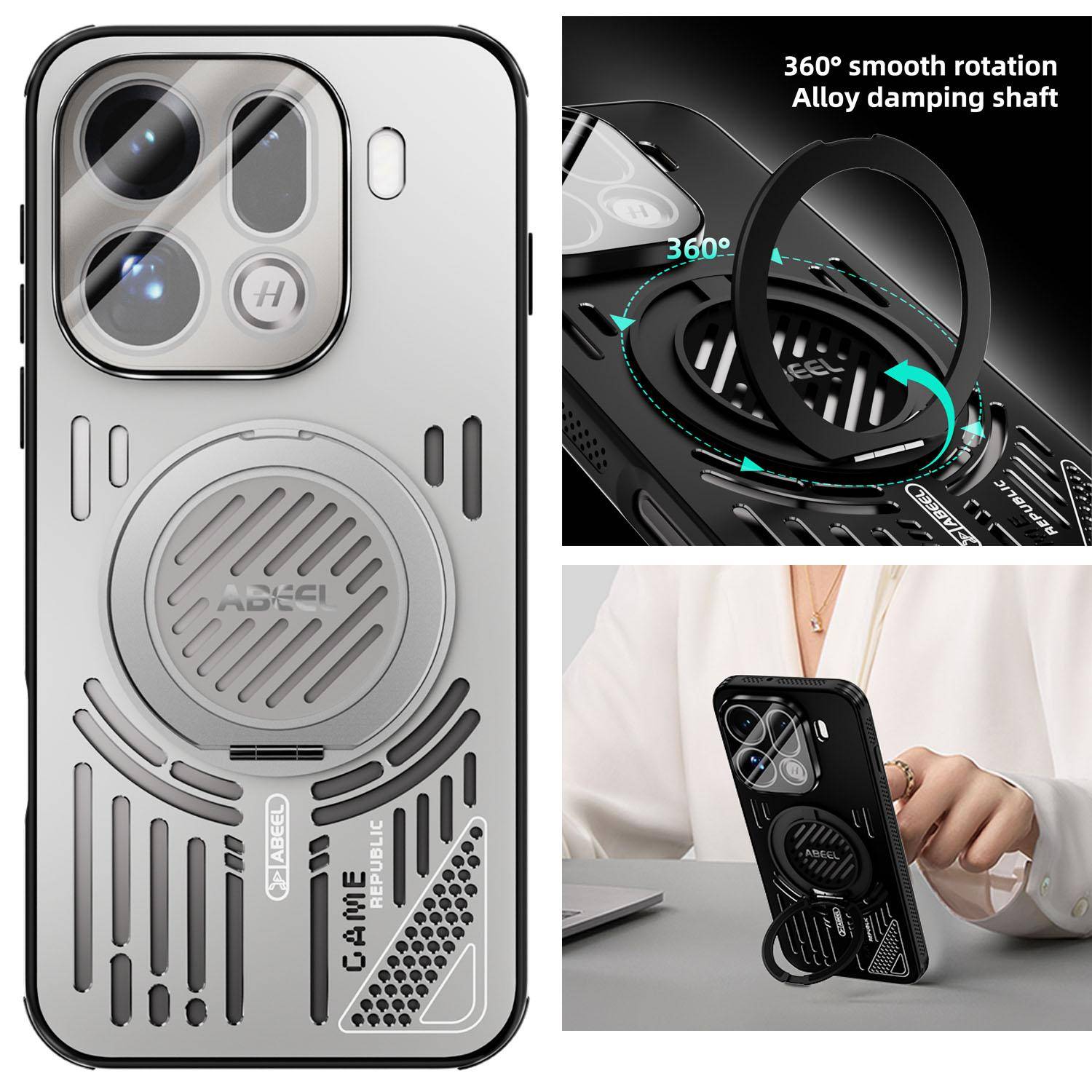Äkta Aluminiumfodral För OPPO Find X9 Pro Ultra Magnetisk Stödfäste Ihåligt Värmeavledande Telefonfodral För Find X9 Ultra