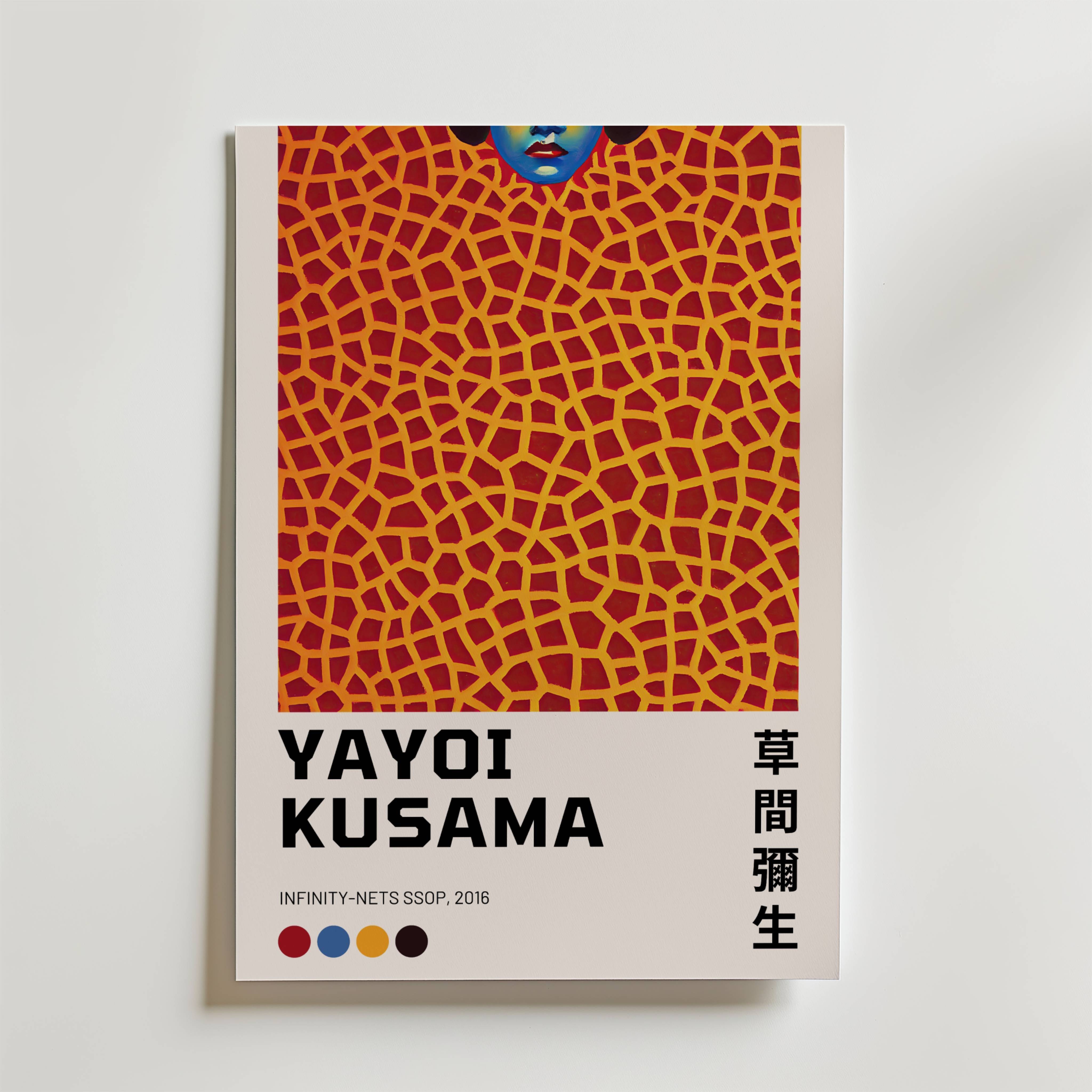 Yayoi Kusama Infinity Nets Poster - Premium Canvas 100x140 cm