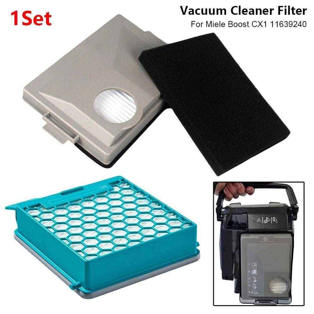 1 set plastdammsugare filter HEPA rengöring reservdel för Miele Boost CX1 11639240