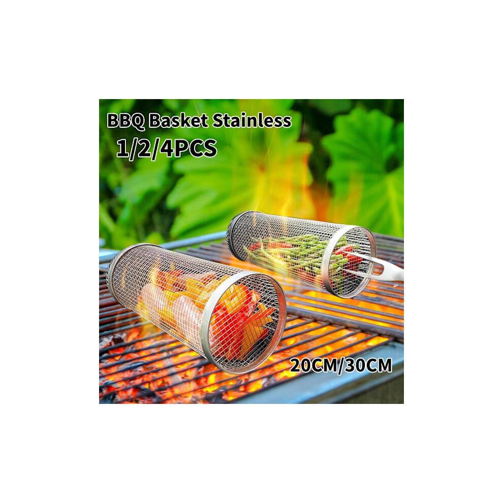 1 stk. cylindrisk grillkurv i rustfrit stål - Xin-X75 - 1 stk. lille