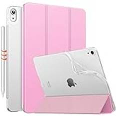 MoKo for iPad Air 6th Generation 11-inch Case (M2) 2024, iPad Air 5th/4th Gen Case 10.9" 2022/2020, Translucent Frosted Soft TPU Back Cover for iPad Air 6/5/4 Gen, Slim iPad Air Case,Flowers Pink