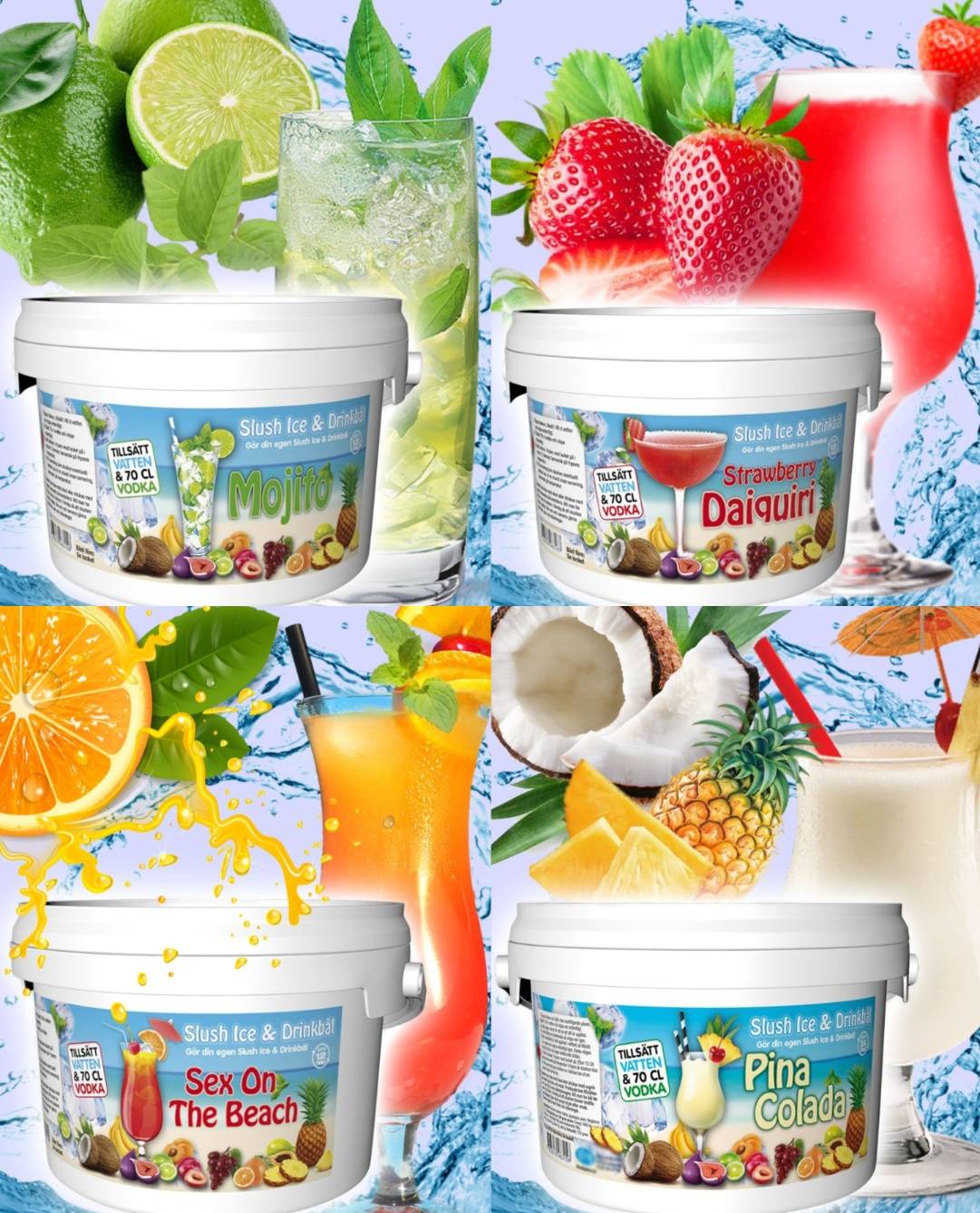Taste Them All - Slush Drikkeblanding - Fire Smagsvarianter - Pakketilbud