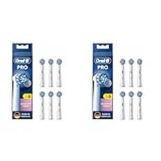 Oral-B Pro Sensitive Clean Aufsteckbürsten für elektrische Zahnbürste, 6 Stück, sanfte Zahnreinigung, innovative X-förmige Borsten, Original Oral-B Zahnbürstenaufsatz, Made in Germany (Packung mit 2)