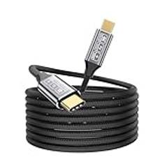 USB C-kabel 5 m, USBC till USBC 3.1 Gen2-kabel 10 Gbps dataöverföring, 100 W 20 V/5 A laddningskabel, USBC 4K-video, kompatibel med Thunderbolt 3-kabel för i-Pad Pro, MacBook Pro, Samsung s24 ..
