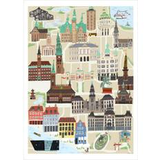 Poster & Frame Emma Forsberg Ode to Copenhagen Flerfarvet Str 30 x 40 cm - Plakater hos Magasin